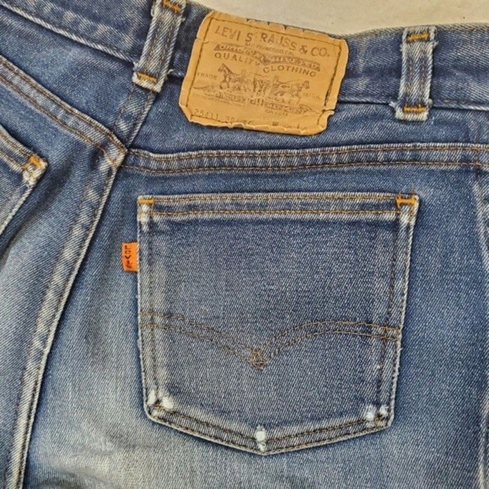 Levi’s 70’s Vintage 573 Orange Tab High Rise Jeans Size W29 L34 - Picture 5 of 16
